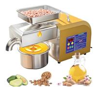 JXYQ Presse à Huile électrique - Extracteur d'huile d'olive Chaud et Froid en Acier Inoxydable, 1100 W, Automatique pour Usage Domestique et Professionnel, idéal pour Les Noix et Les graines