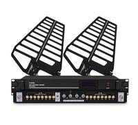 JXYQ Système de Distribution d'antenne sans Fil UHF, amplificateur de Signal de Microphone 16 canaux, fréquences de 500 à 950 MHz, Longue portée de 900 m, pour Performances scéniques