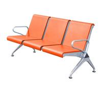 JXYQZD Chaises de Réception avec Accoudoirs et Dossier, Banc de Réception 1/2/3 Places en PU, Chaise de Réception D'aéroport, Banc de Hall D'entrée pour Banque et Hôpital(Orange,175x65x80cm)