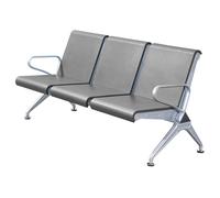 JXYQZD Chaises de Réception avec Accoudoirs et Dossier, Banc de Réception 1/2/3 Places en PU, Chaise de Réception D'aéroport, Banc de Hall D'entrée pour Banque et Hôpital(Gray,175x65x80cm)