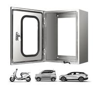 JXYQZD Coffret Électrique en Acier Inoxydable, Boîtier de Distribution d'alimentation Universel pour Chargeur de Véhicule Électrique avec Verrouillage Sécurisé(40x50x20cm/16x20x8in)