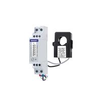 JXZDH Compteur d'énergie SDM120CT-MV+TU24 100A/0.1V CT, 1 Phase 2 Fils, 230V, RS485 Modbus, Mesure kwh,kvarh Hz, Compteur d'énergie sur Rail DIN, Mid
