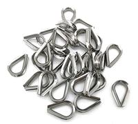 JY-MARINE Lot de 10 dés à coudre M8 en acier inoxydable 316 pour câble métallique en acier de 1,5 cm, qualité marine