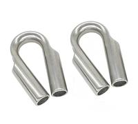 JY-MARINE Lot de 2 dés à coudre en acier inoxydable 316 de qualité marine (M8)