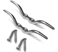 JY-MARINE Lot de 2 taquets de 11,4 cm en acier inoxydable 316 de qualité marine - Vis de montage incluses