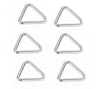 JY-MARINE Lot de 6 anneaux triangulaires en acier inoxydable 316 soudés en forme de V (5,5 x 30 mm)