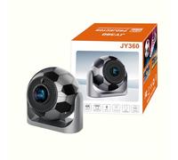 JY360 Gimbal Football Design Vidéoprojecteur LCD avec correction automatique Keystone Double WiFi Android 13 1280 x 720P Autofocus et rotation 180° Projecteur portable Noir et blanc