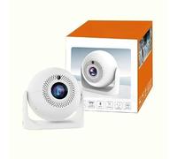 JY360 Gimbal Football Design Vidéoprojecteur LCD avec correction automatique Keystone Double WiFi Android 13 1280 x 720P Autofocus & Rotation 180° Projecteur portable (Blanc)