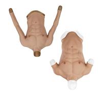 JYACANS Combinaison musculaire en silicone pour homme, plaque thoracique réaliste, faux abdominaux à col haut avec bras pour cosplay Halloween (01,S size-with Arm)