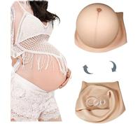 JYACANS DlY Ventre de femme enceinte gonflable en silicone, simulation réaliste de ventre artificiel faux ventre jumeaux pour le cosplay de Noël (01,M)
