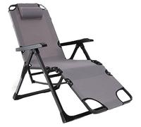 JYARZ Chaise Longue Transat Jardin Chaise Portative Inclinable Pliante, Siège De Salon Réglable Jambes Carrées Résistantes pour La Plage Bain De Soleil(C)