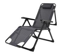 JYARZ Chaise Longue Transat Jardin Chaise Portative Inclinable Pliante, Siège De Salon Réglable Jambes Carrées Résistantes pour La Plage Bain De Soleil(A)