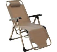 JYARZ Chaise Longue Transat Jardin Chaise Portative Inclinable Pliante, Siège De Salon Réglable Jambes Carrées Résistantes pour La Plage Bain De Soleil(B)