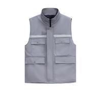 JYARZ Gilet Antistatique, Vêtements De Travail en Coton Chaud Et Réfléchissant(Grey,XXL)