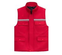JYARZ Gilet Antistatique, Vêtements De Travail en Coton Chaud Et Réfléchissant(Rot,XL)
