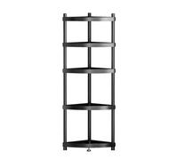 JYARZ Meuble d'angle Bureau Étagère d'angle en Acier Inoxydable, Caddie De Douche sur Pied, Organisateur, Rangement pour Salle Bain Et Baignoire Bibliotheque Présentoir(5 Tier)