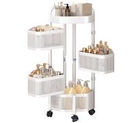 JYARZ Meuble d'angle Bureau Panier d'angle en Métal, Présentoir Autoportant, Support De Rangement pour Salon, Chambre À Coucher Et Cuisine Bibliotheque Présentoir(4-Tiers)