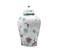 JYARZ Pot de Vase Pot À Gingembre en Émail, Décoration De La Maison, Vase Salon, Boîte Thé Céramique Rangement en Porcelaine(21.5x38cm)