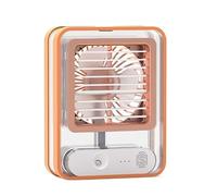JYARZ Ventilateur Portable Camping Mini Climatiseur Portatif LED Veilleuse Ventilateur De Brumisation d'eau USB Électrique Silencieux pour La Maison Adulte Chambre(Oranje)