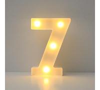 JYB Hopefuture Lampe LED Chiffres 3D Lumineux Chiffres Décoratifs Veilleuse Lampe 0 1 2 3 4 5 6 7 8 9 pour mariage, anniversaire, fête, Noël (7)