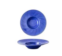 JYBNBBE Assiettes Assiette Ménage Grande Assiette Creuse Assiette Soupe Française Vaisselle Européenne Restaurant Occidental Assiette à Dîner en Céramique Vaisselle de Table,One Color-S