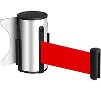 JYBNBBE Barrière de File d'attente Murale, Corde rétractable en Acier Inoxydable, pour barrières de contrôle des foules et séparateurs de Files d'attente, Noire, 2 m,White-3m