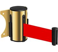 JYBNBBE Barrière de File d'attente Murale, Corde rétractable en Acier Inoxydable, pour barrières de contrôle des foules et séparateurs de Files d'attente, Noire, 2 m,Yellow-2m