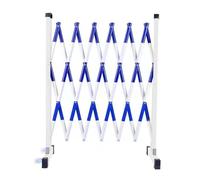 JYBNBBE Barrière de sécurité Extensible - Barrière de sécurité Mobile Pliable avec roulettes, clôture de Circulation extérieure pour allée, Jaune et Noir, 2 m x 90 cm - Idéale po,9.8x3.9ft-Blue+White
