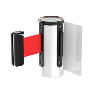 JYBNBBE Barrière de sécurité Murale rétractable à Sangle - Acier Inoxydable brossé avec Crochet à 3 Points, Finition Or Rose, poignée Facile à Retirer par Simple Pression, idéale,White-2M