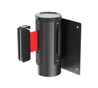 JYBNBBE Barrière de sécurité Murale rétractable à Sangle - Acier Inoxydable brossé avec Crochet à 3 Points, Finition Or Rose, poignée Facile à Retirer par Simple Pression, idéale,Black-5M