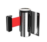 JYBNBBE Barrière de sécurité Murale rétractable à Sangle - Acier Inoxydable brossé avec Crochet à 3 Points, Finition Or Rose, poignée Facile à Retirer par Simple Pression, idéale,Silver-2M