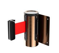 JYBNBBE Barrière de sécurité Murale rétractable à Sangle - Acier Inoxydable brossé avec Crochet à 3 Points, Finition Or Rose, poignée Facile à Retirer par Simple Pression, idéale,Rose Gold-5M