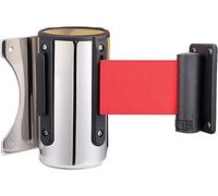 JYBNBBE Barrière de sécurité Murale rétractable en Acier Inoxydable, Corde de 3 m/5 m, Rouge, pour la Gestion des Files d'attente dans Les Aires de Jeux, Les Parcs et Les hôtels.,3M