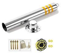 JYBNBBE Bornes de stationnement en Acier Inoxydable avec poteaux de sécurité pour allées, Bande réfléchissante, Anneau de Suspension, Base Mobile, Installation Facile, 800 mm x 7,800mmx76mm