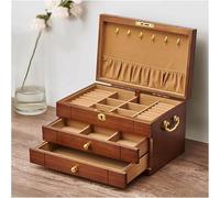 JYBNBBE Coffret à Bijoux, Organiseur pour Femme, boîte à Bijoux Vintage avec tiroirs et Grand Organiseur en Bois pour Colliers, Boucles d'oreilles et Montres