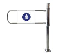 JYBNBBE Portail battant Automatique à Rebond, Large, en Acier Inoxydable, Porte d'entrée Manuelle, barrière unidirectionnelle pour supermarchés et magasins, portillon de sécurité,Silver-r-100x100cm