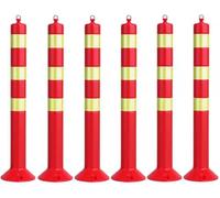 JYBNBBE Poteau de signalisation routière, cône de sécurité Rouge avec Crochet à chaîne, cône de signalisation en Plastique PU de 80 cm de Haut pour la Gestion des foules dans Les,12 Pack