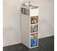 JYBNBBE Solution de Rangement Moderne : Armoire de Salle de Bain Mince avec tiroirs et roulettes, Armoire à Papier Toilette compacte pour Les Petits espaces et Les Coins,4 Tier
