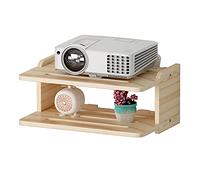 JYBNBBE Support de projecteur, Pied de projecteur, Fixation Murale pour projecteur de différentes Tailles, Support de projecteur en Bois à 2 Niveaux,Medium