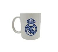 JYC CREATIVE Cadeaux R. Madrid, tasses, bouteilles, assiette décorative, thermos, produits exclusifs pour fans, cadeaux idéaux pour les fans de football, accessoires de Madrid, (tasse blanche)