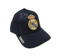 JYC CREATIVE Casquette officielle du Real Madrid équipe de football, cadeau pour fans de football, casquette avec visière pour homme et femme, Noir , Taille Unique