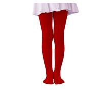 JYC CREATIVE Collants pour garçons et filles, Collants élastiques 80DEN, Collants respirants, Collants filles, Collants de fête, Culotte de carnaval, (FR/ES, Âge, 7 ans, 9 ans, Taille normale, Rouge)