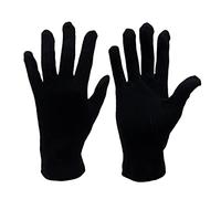 JYC CREATIVE Lot de 3 Paires de Gants Polyvalents en Coton, Ergonomiques pour la Maison, le Jardin, la Conduite, l'Hôtellerie et le Travail (20 cm, Noir)