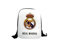 JYC CREATIVE Sac à dos officiel de l'équipe de football du Real Madrid, équipement officiel de football Madrid, sac à dos du Madrid, sac à dos de football pour cadeau, matchs et célébrations, taille