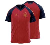 JYC CREATIVE T-Shirt d'Espagne, T-Shirt Rouge d'Espagne, Officiel de l'équipe espagnole de Football, Unisexe, Espagne, S