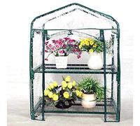 JYCAR Housse de serre portable en PVC transparent à 2 étages avec fermeture éclair - Housse de rechange pour plantes de jardinage - Protection contre le gel (cadre non inclus, 68,6 x 48,3 x 91,4 cm)