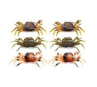 JYCCH de Leurre de PêChe au Crabe 6 PièCes, Appâts de Crabe SimuléS Leurres de Poisson Artificiels avec Pointu, Appâts de Mer Souples 3D