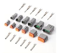 JYCONNECTS Lot de connecteurs DT allemands pour voiture 2, 3, 4, 6, 8, 12 broches - Connecteurs électriques étanches pour voiture, moto et bateau