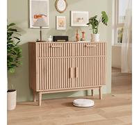 JYCRA Buffet, Meuble de Rangement avec Tiroir, Meuble de Cuisine avec 2 Portes et 2 tiroirs,Buffets Haut 35 x 100 x 80 cm,vaisselier, pour Salon,Cuisine et Couloir (Naturel, Buffet)