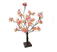 JYCRA Cerisier Lumineux en Fleurs - Arbre Artificiel de 55,9 cm Avec Lumières LED pour Décoration d'Intérieur et Noël - Rose